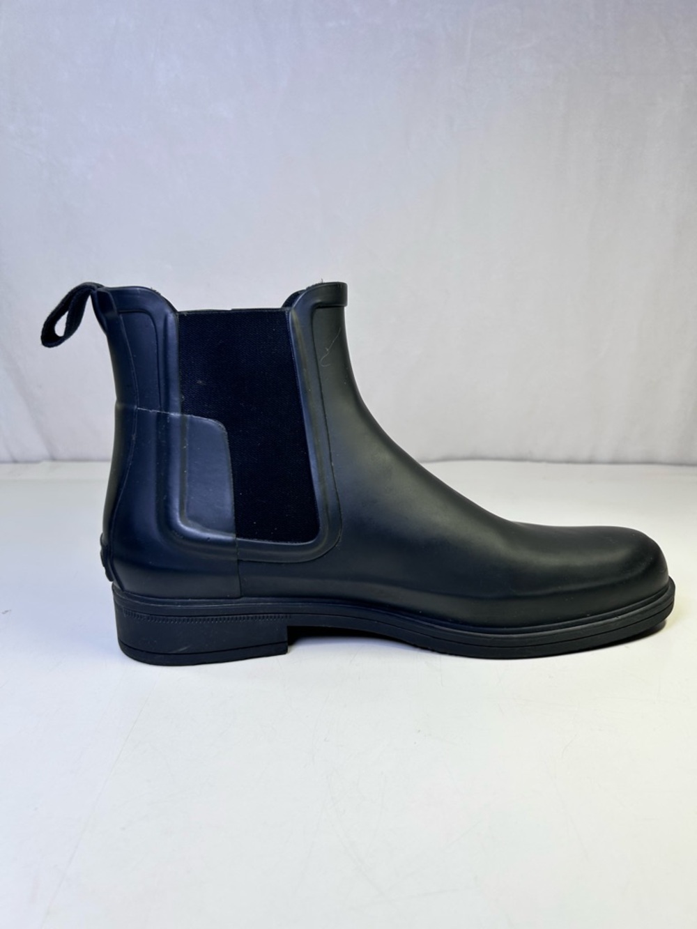 Hunter Refined Chelsea Rain Boots – Matte Black – Size UK 8 (US 10)